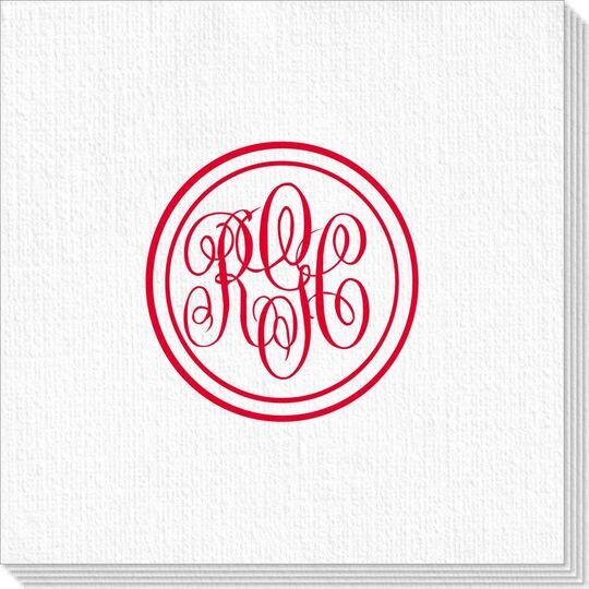 Double Circle Monogram Deville Napkins